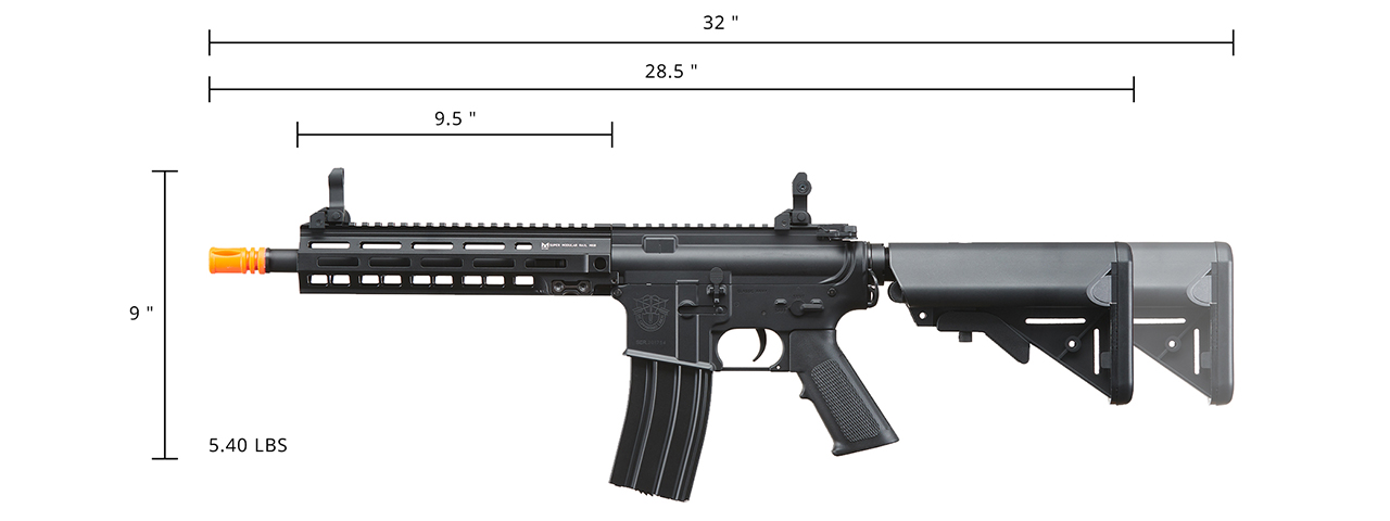 Classic Army MK8 9.5" Full Metal Airsoft AEG (Black) - Click Image to Close