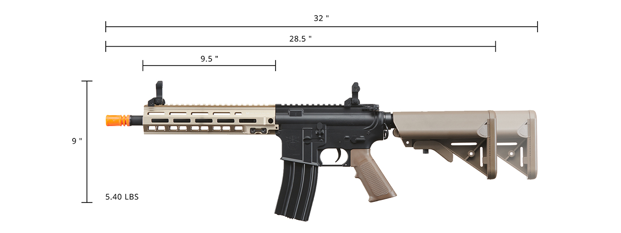 Classic Army MK8 9.5" Full Metal Airsoft AEG (Two-Tone) - Click Image to Close