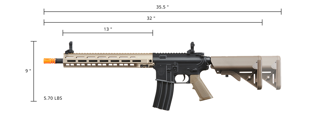 Classic Army MK8 13.5" Full Metal Airsoft AEG (Two-Tone) - Click Image to Close