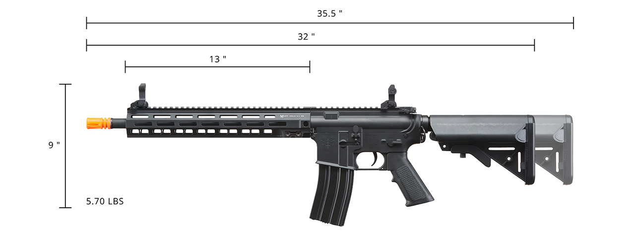 Classic Army MK8 13.5" Full Metal Airsoft AEG (Black) - Click Image to Close