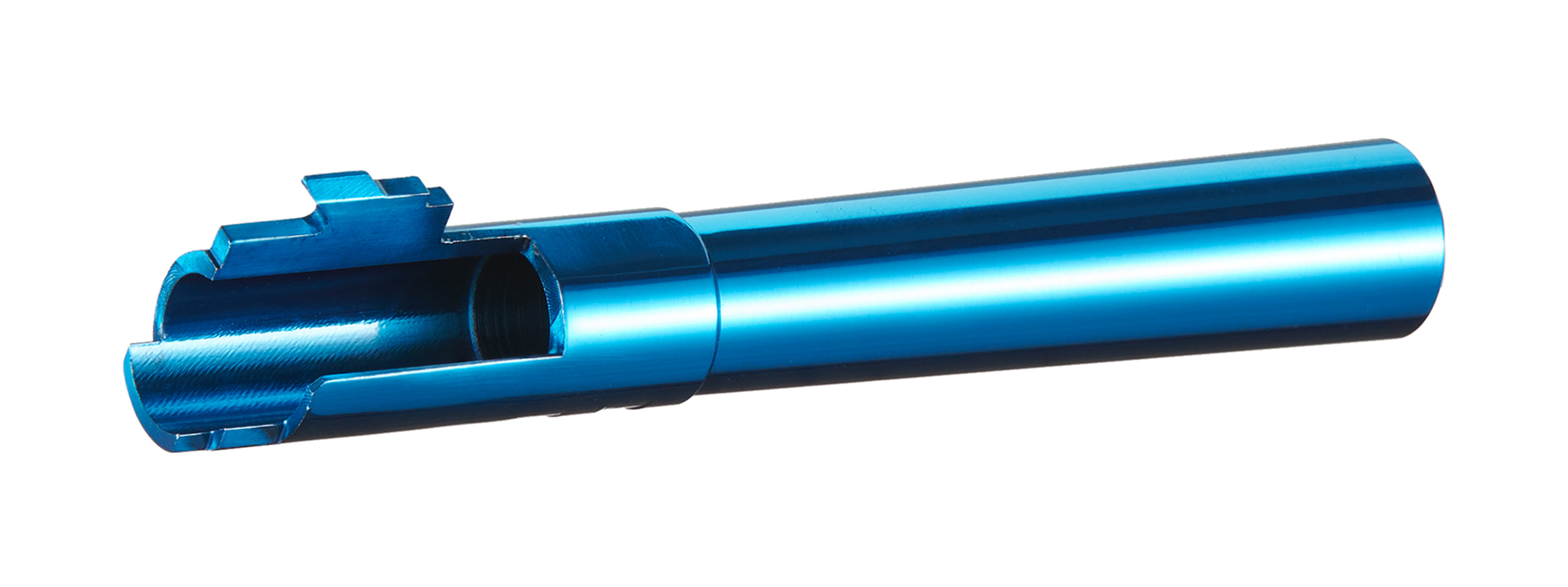 Lancer Tactical Stainless Steel Threaded Outer Barrel for 5.1 Hi-Capa Pistols (Blue) - Click Image to Close