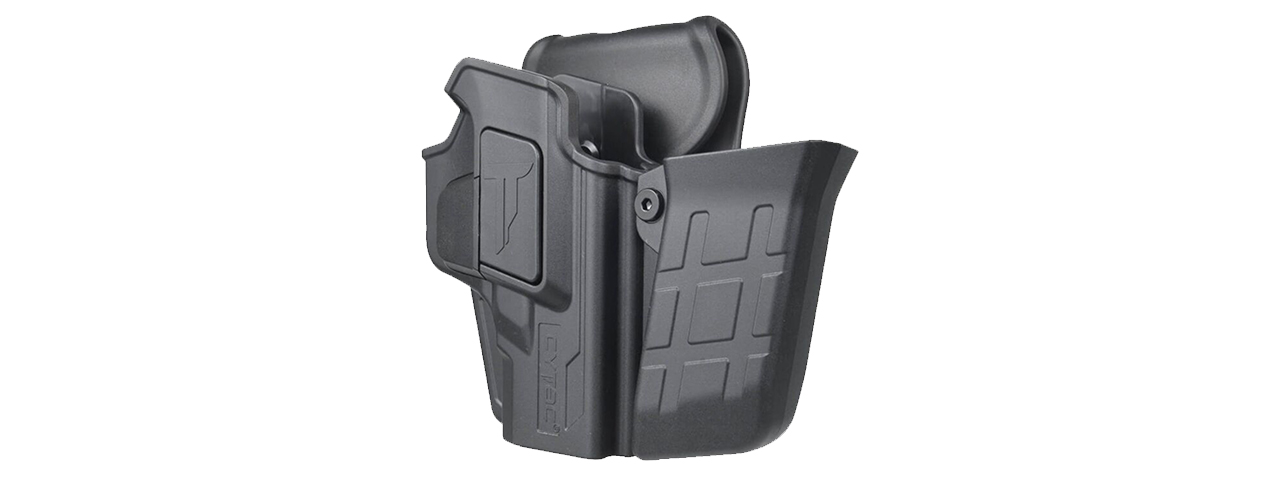 Cytac R-Defender Hard Shell + Mag Pouch Holster for Glock [G19, G23, G32] - (Black)