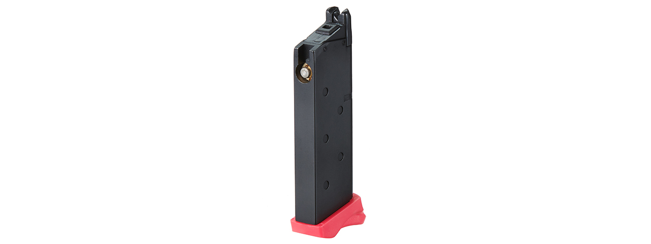 Double Bell AM45 Gas Blowback 18rd Green Gas Magazine - Black with Pink - Click Image to Close