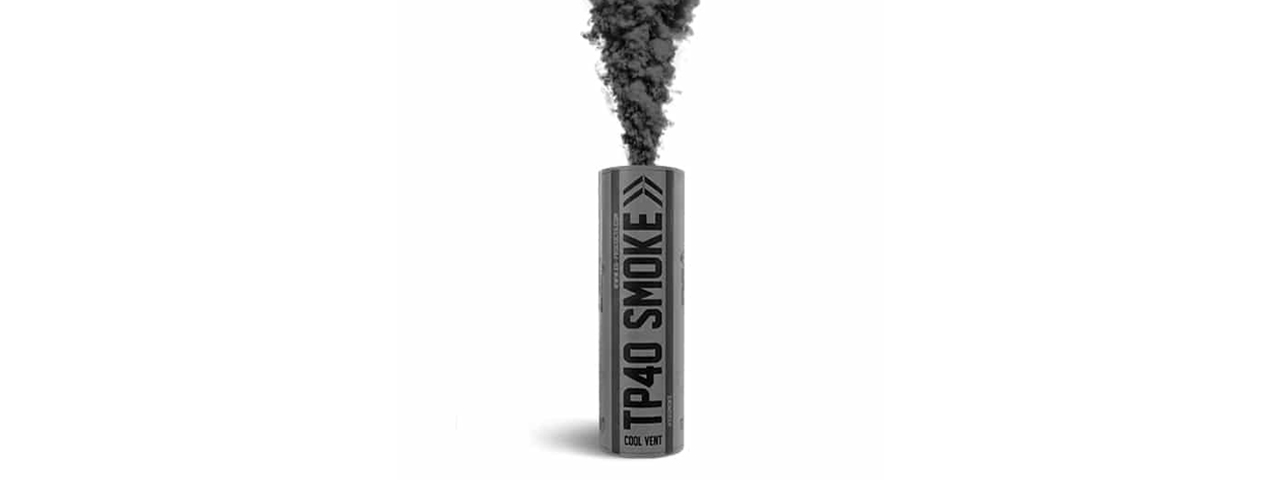 Enola Gaye Top Pull Black Airsoft Smoke Grenade - Black - Click Image to Close