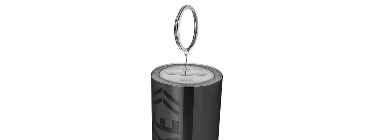 Enola Gaye Top Pull Black Airsoft Smoke Grenade - Black - Click Image to Close