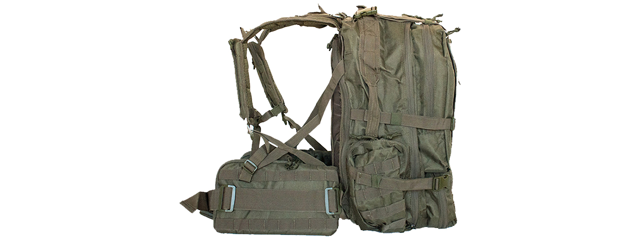 EXPLORER Tactical 3 Day Military Tactical Combat Assault Pack Molle Bug Out Bag Backpack for Outdoor Hiking Camping Trekking Hunting (OD Green) - Click Image to Close