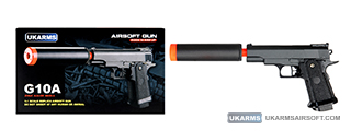 UK Arms G10A ABS Plastic Airsoft Spring Pistol (Color: Black)