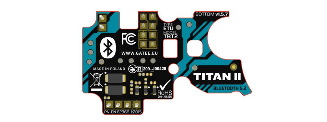 GATE TITAN II Bluetooth for Ver.2 Gearboxes (Rear Wired)