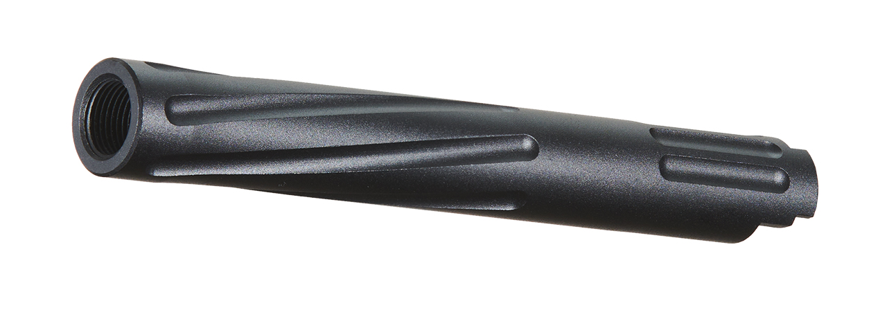 Golden Eagle Spiral and Fluted Outer Barrel for 5.1 Hi Capas (Black) - Click Image to Close