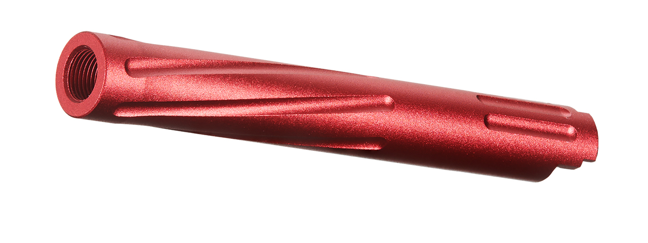 Golden Eagle Spiral and Fluted Outer Barrel for 5.1 Hi Capas (Red) - Click Image to Close