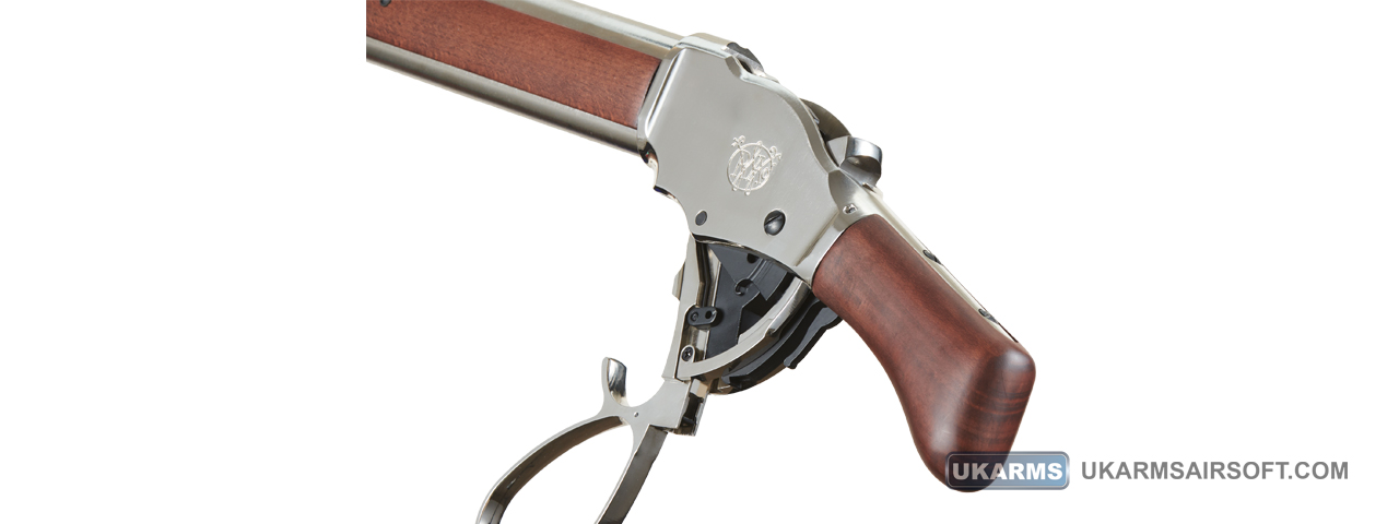 Golden Eagle 1887 Compact Wide Lever Action Shotgun (Silver) - Click Image to Close