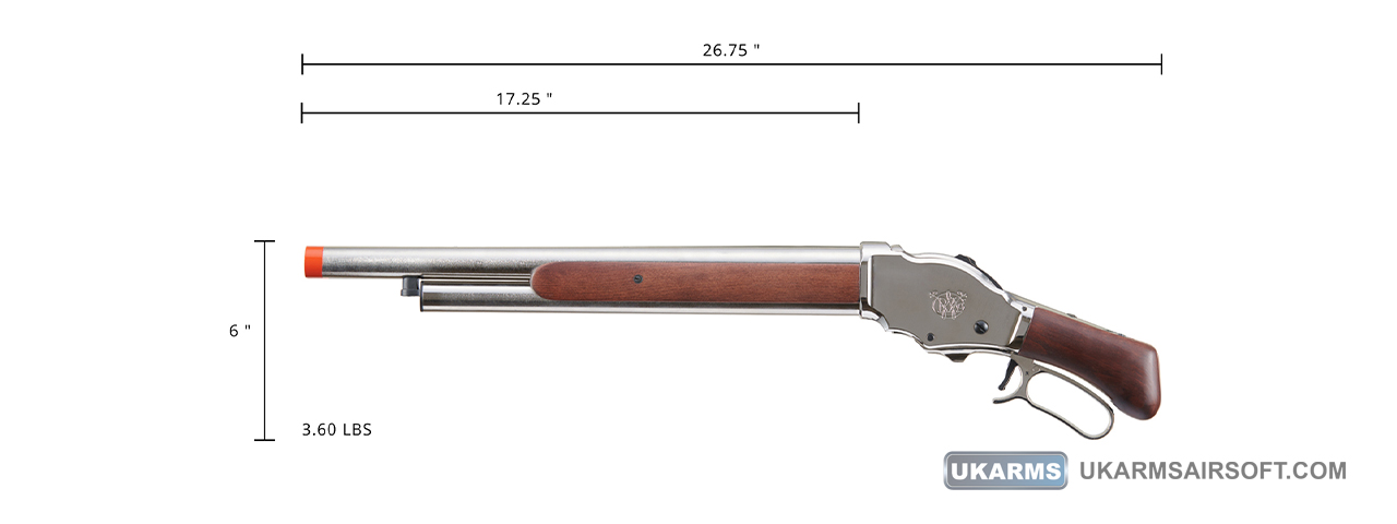 Golden Eagle 1887 Lever Action Shotgun (Silver) - Click Image to Close