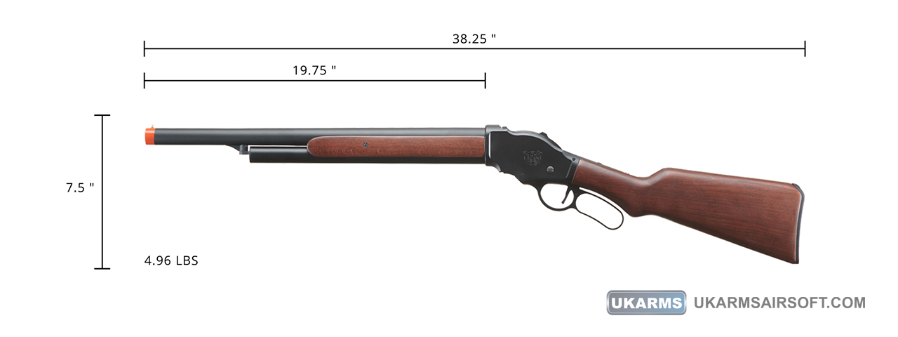 Golden Eagle 1887 Long Lever Action Shotgun (Black) - Click Image to Close