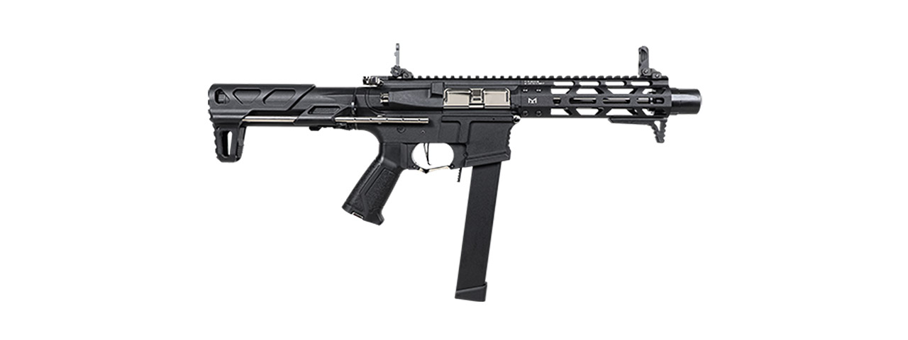 G&G 7" CM16 ARP 9 2.0 CQB Airsoft AEG Rifle (Color: Black & Silver) - Click Image to Close