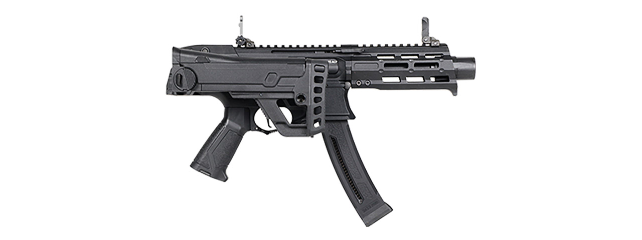 G&G MXC9 Airsoft Sub-Machine Gun Rifle (Color: Black) - Click Image to Close