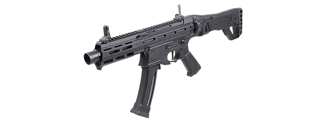 G&G Enhanced Version MXC9 Airsoft Sub-Machine Gun Rifle (Color: Black)