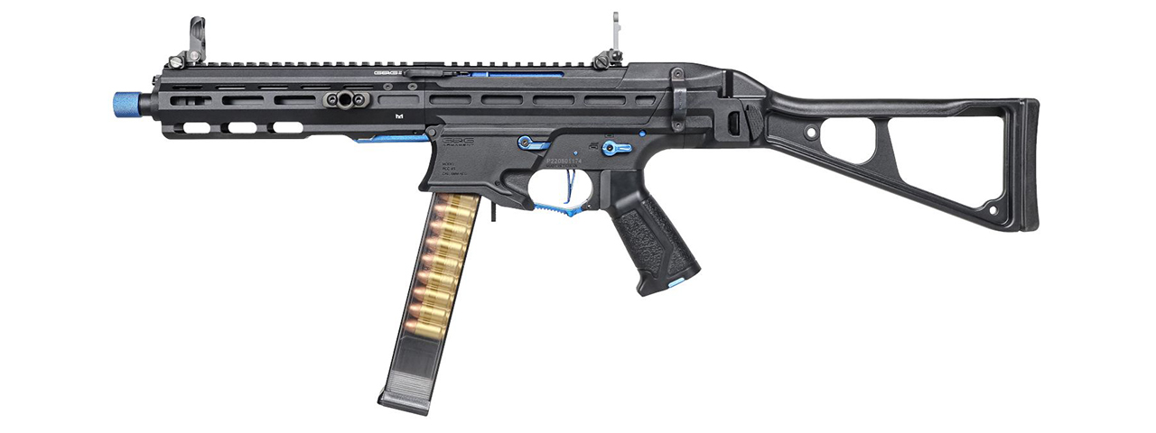 G&G Striker PCC45 SMG AEG Airsoft Rifle (Color: Black & Blue)