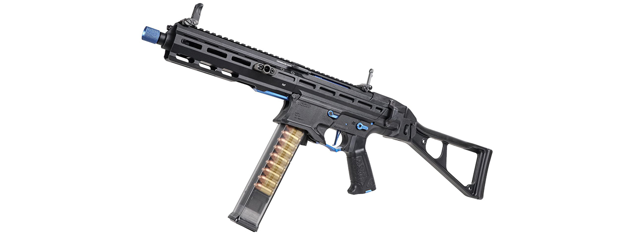 G&G Striker PCC45 SMG AEG Airsoft Rifle (Color: Black & Blue)