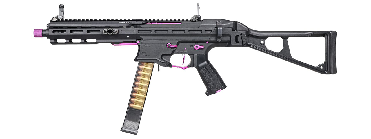 G&G Striker PCC45 SMG AEG Airsoft Rifle (Color: Black & Purple)