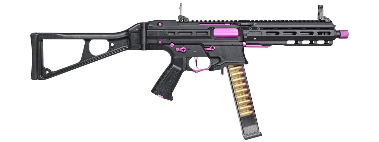 G&G Striker PCC45 SMG AEG Airsoft Rifle (Color: Black & Purple) - Click Image to Close