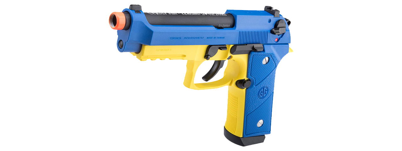 G&G Limited Edition "Ukraine" GPM9 MK3 Gas Blowback Airsoft Pistol - Click Image to Close