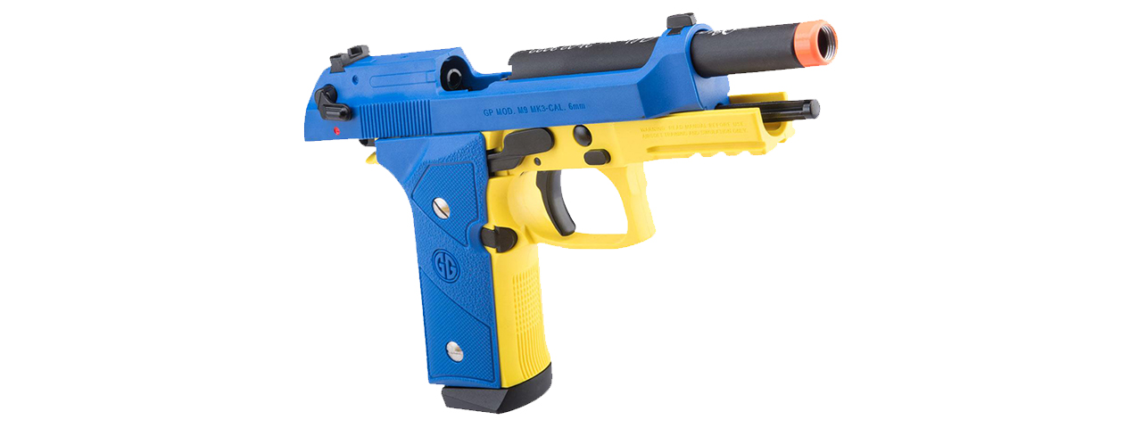 G&G Limited Edition "Ukraine" GPM9 MK3 Gas Blowback Airsoft Pistol - Click Image to Close