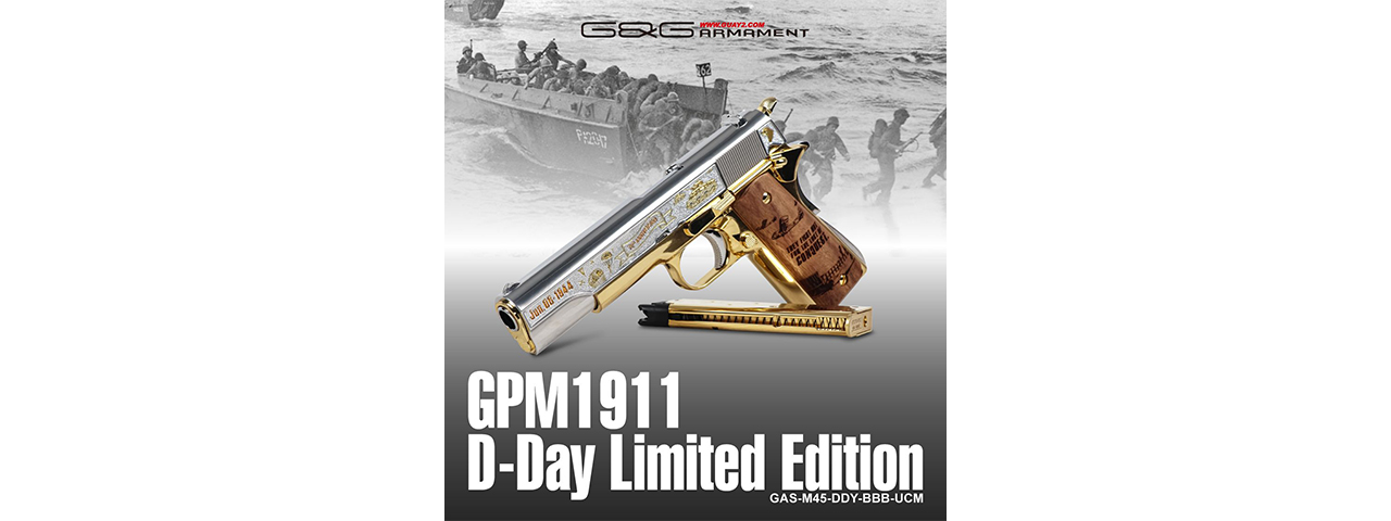 G&G GPM1911 D-Day Limited Edition Gas Blowback Airsoft Pistol - Click Image to Close