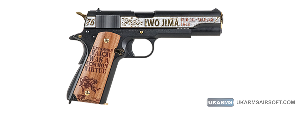 G&G GPM1911 IWO JIMA Limited Edition Gas Blowback Airsoft Pistol - Click Image to Close