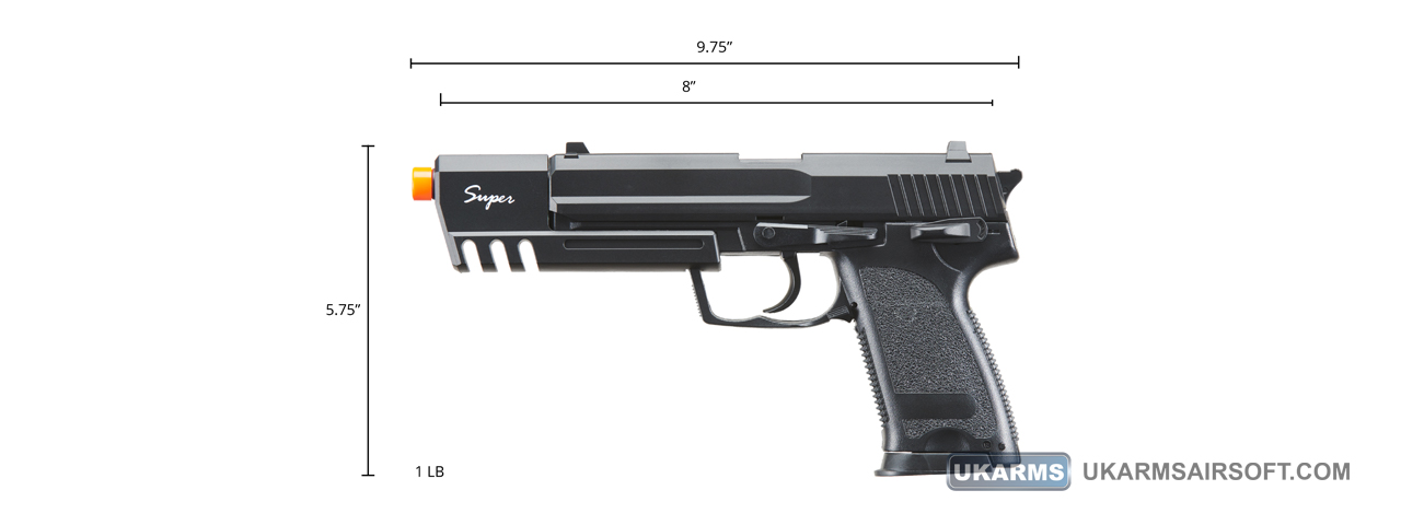HFC HA-112 Super Spring Powered Airsoft Pistol (Color: Black) - Click Image to Close