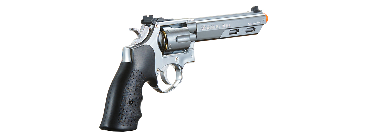 HFC SAVAGE BULL 6" GAS AIRSOFT REVOLVER PISTOL - FULL SIZE - SILVER