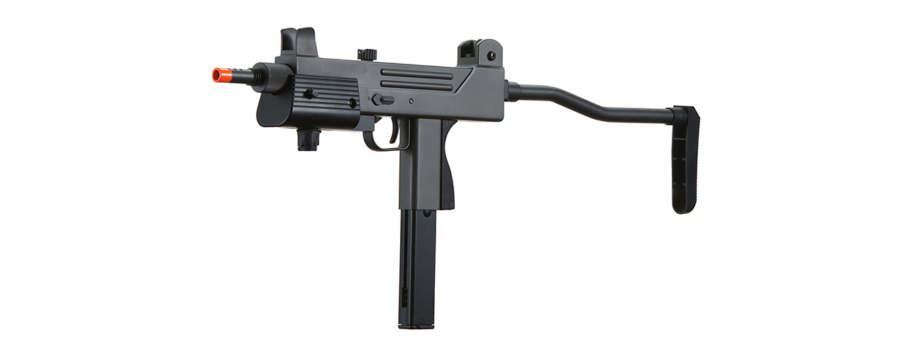 HFC AIRSOFT GAS POWERED PISTOL W/ FOLDING STOCK - BLACK