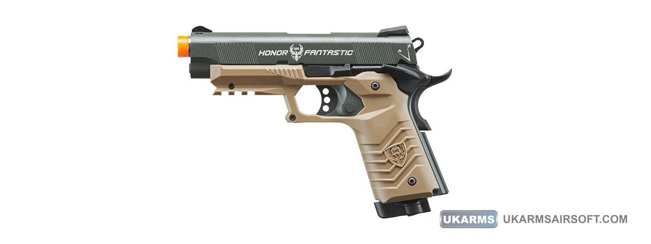 HFC Classic .45 Series Metal Co2 Gas Blowback Airsoft Pistol (Color: Black & Dark Earth)