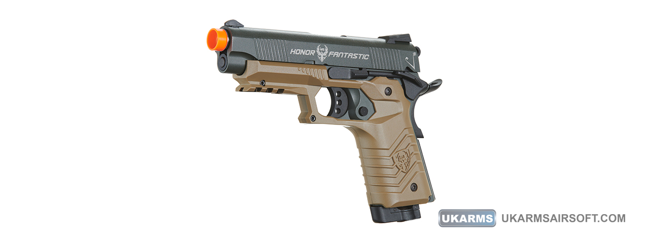 HFC Classic .45 Series Metal Co2 Gas Blowback Airsoft Pistol (Color: Black & Dark Earth)