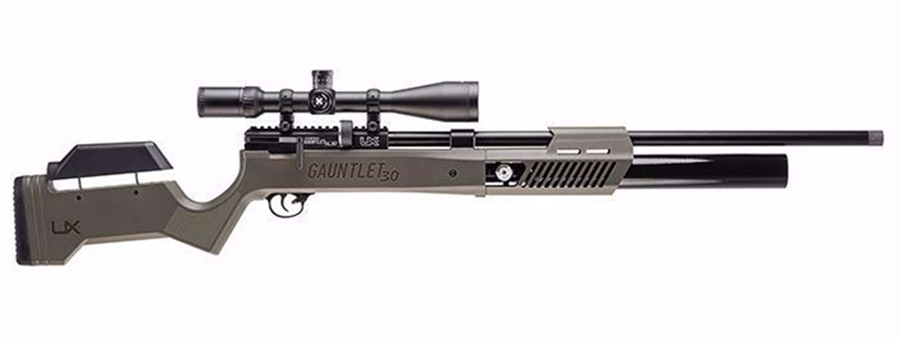 Umarex Gauntlet SL30 .30 Caliber Side Lever Pre-Charged Pneumatic Air Rifle - (OD GREEN) - Click Image to Close