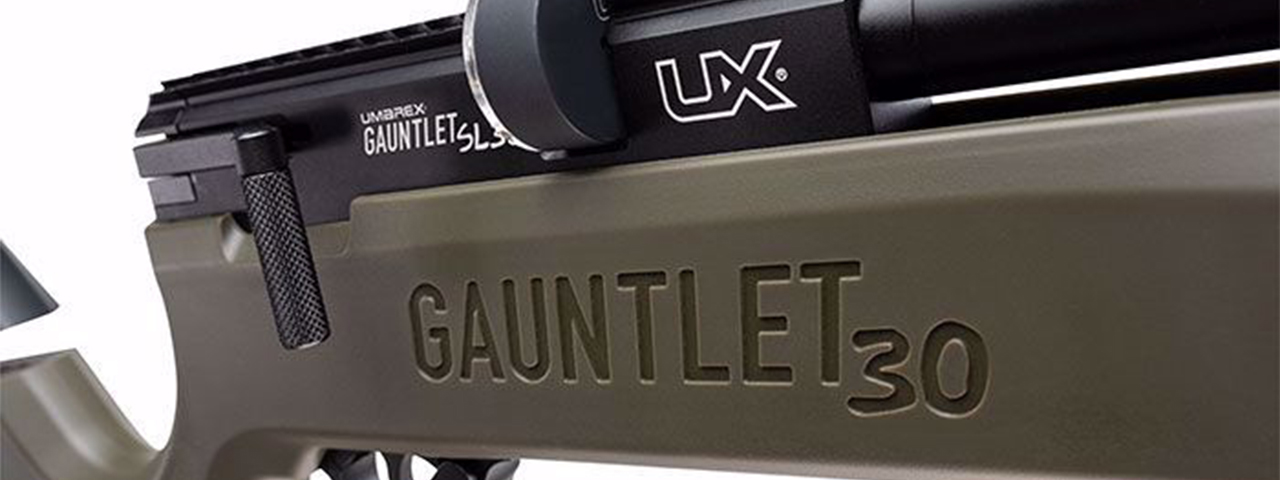 Umarex Gauntlet SL30 .30 Caliber Side Lever Pre-Charged Pneumatic Air Rifle - (OD GREEN) - Click Image to Close