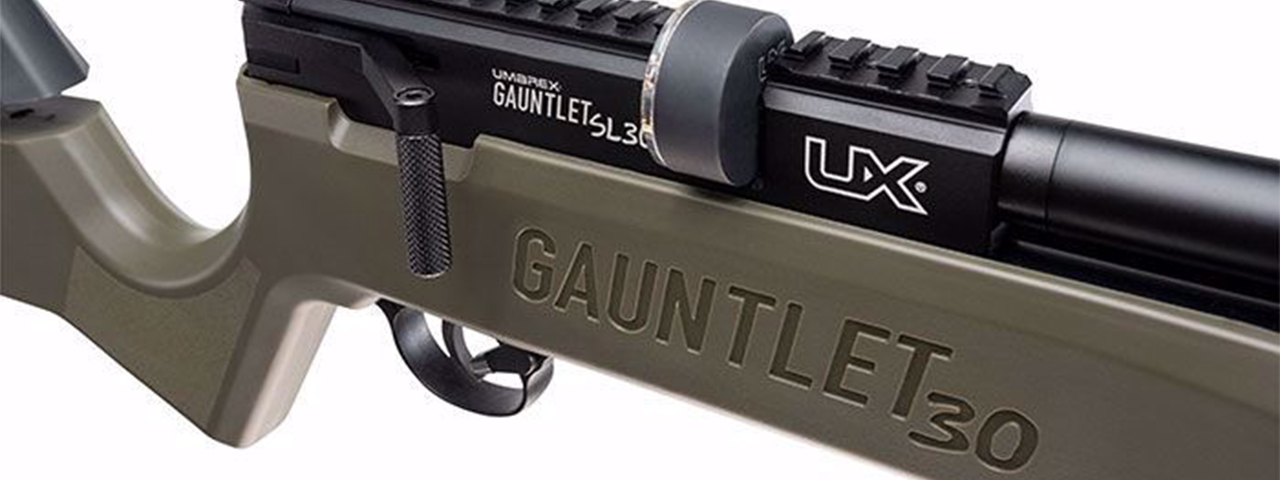 Umarex Gauntlet SL30 .30 Caliber Side Lever Pre-Charged Pneumatic Air Rifle - (OD GREEN) - Click Image to Close