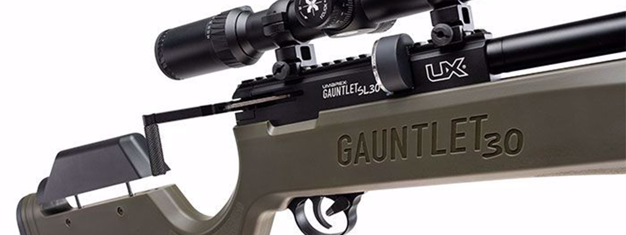 Umarex Gauntlet SL30 .30 Caliber Side Lever Pre-Charged Pneumatic Air Rifle - (OD GREEN) - Click Image to Close