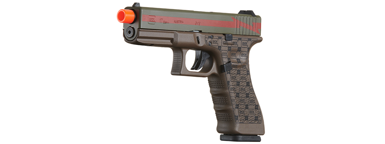 Elite Force Licensed Gen 4 Glock-17 Gas Blowback Airsoft Pistol (Cerakote Color: Luxury) - Click Image to Close