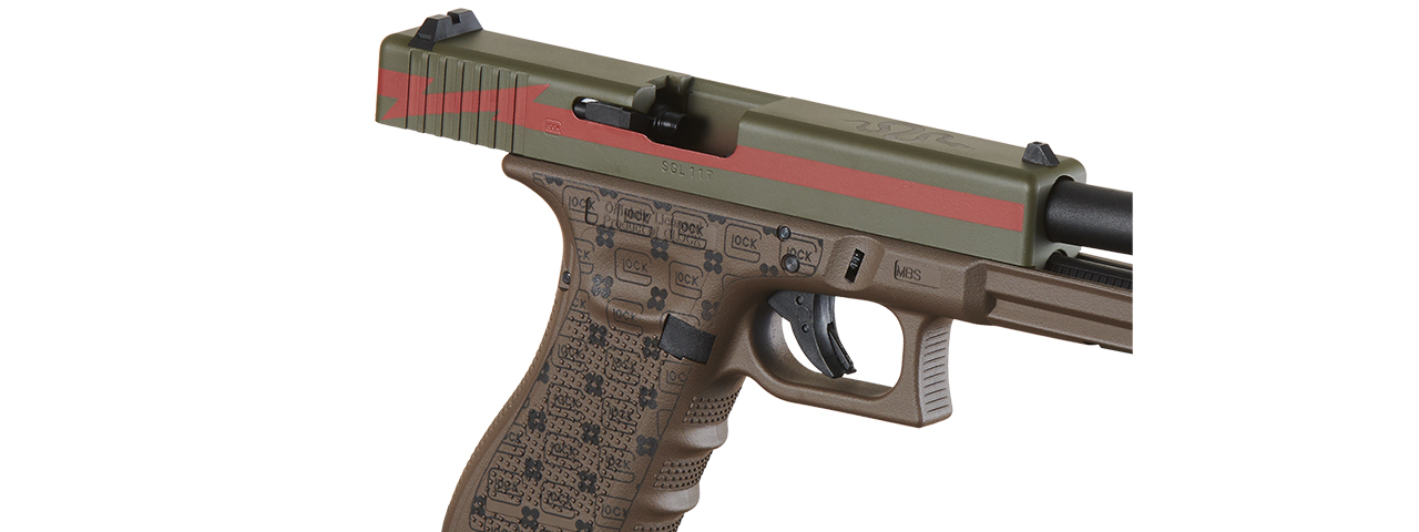 Elite Force Licensed Gen 4 Glock-17 Gas Blowback Airsoft Pistol (Cerakote Color: Luxury) - Click Image to Close