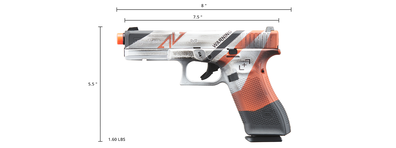 Umarex Elite Force Glock 17 Gen 5 GBB Airsoft Pistol (Cerakote Color: Asiimov) - Click Image to Close