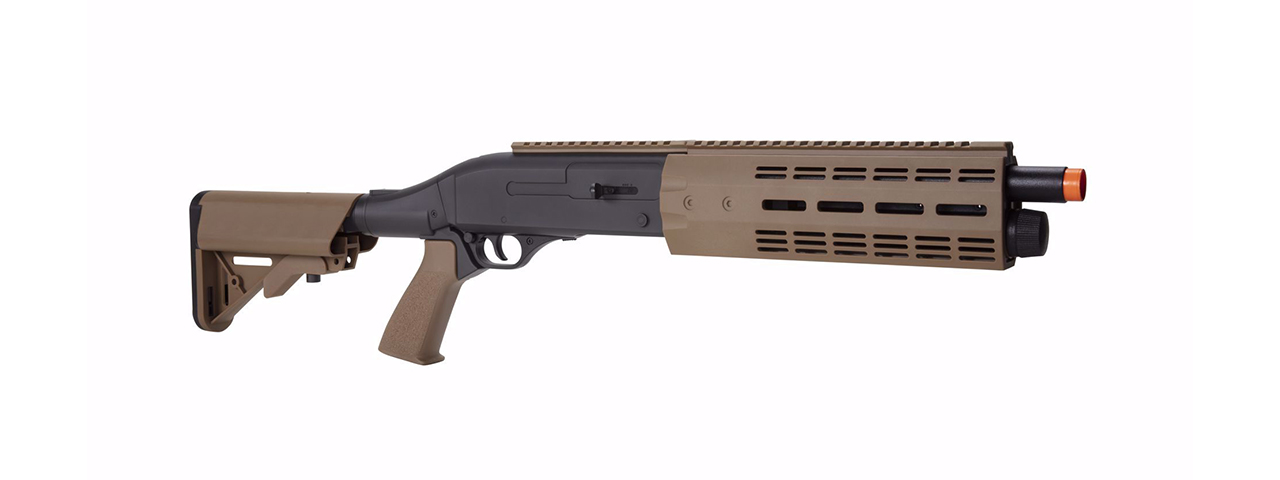 Elite Force CO2 Tri-Shot Shotgun - Tan/Black - Click Image to Close