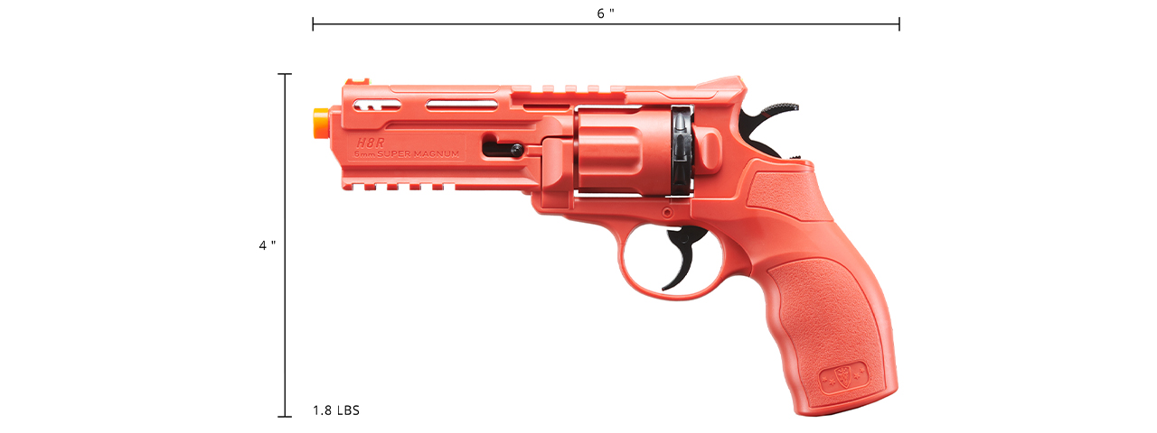 Elite Force H8R Gen 2 CO2 Powered Airsoft Revolver - (Red) - Click Image to Close