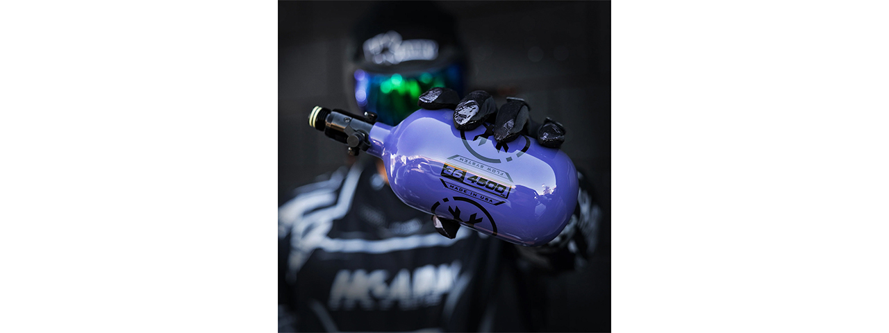 HK Army 36ci/4500 PSI Extra Lite Carbon Fiber Tank w/ Standard Re - Icon Purple - Click Image to Close