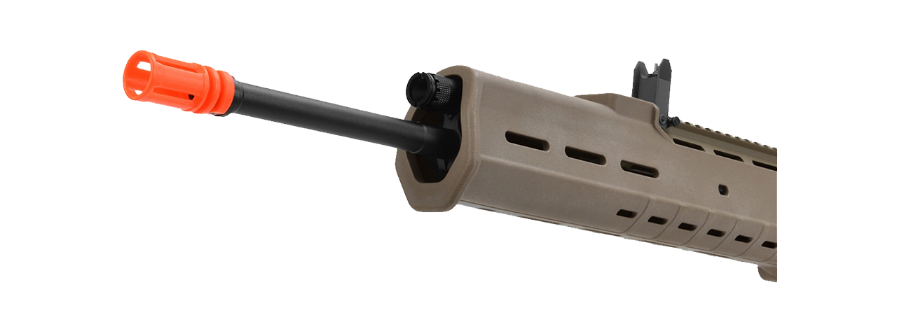 Atlas Custom Works Masada DMR Polymer AEG w/ Integrated Cheek Riser - TAN - Click Image to Close