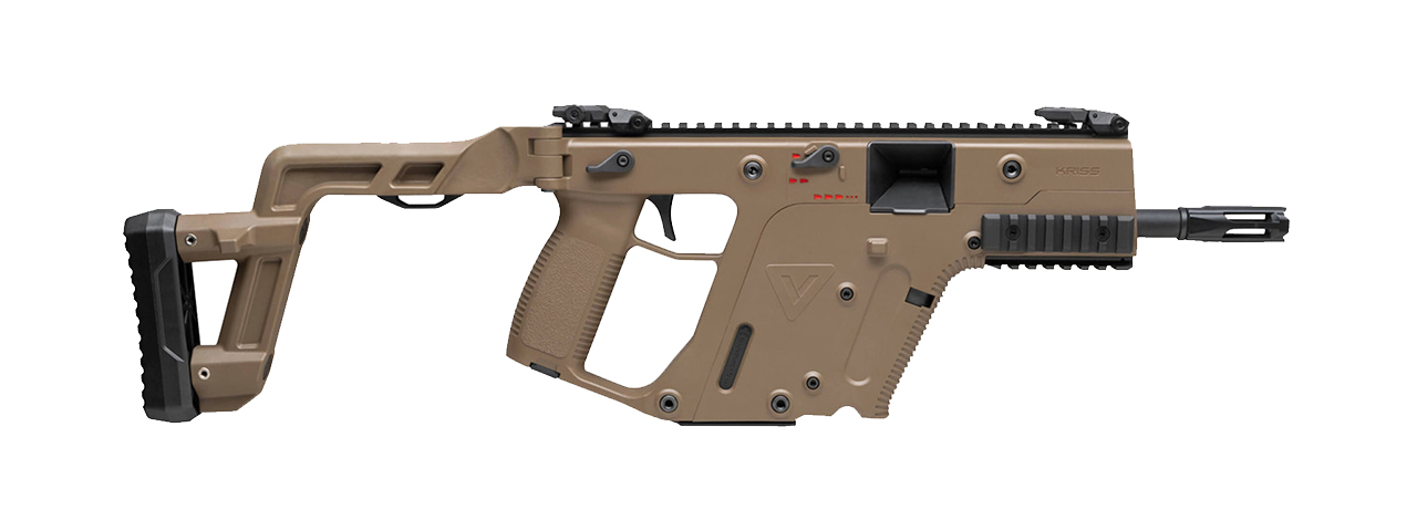 KRISS Vector Airsoft AEG SMG Rifle by Krytac (FDE)(400 FPS)