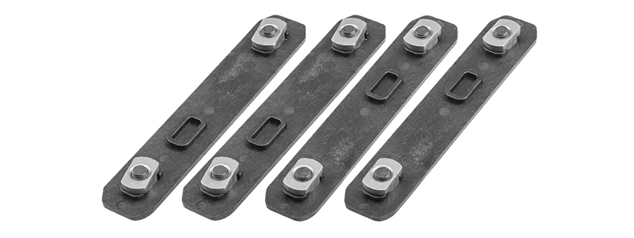 KWA Pack of 4 Enhanced Polymer 2-Slot M-LOK Rail Cover (Color: Black)