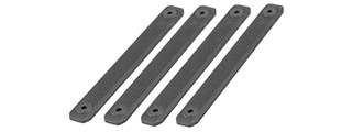 KWA Pack of 4 Enhanced Polymer 3-Slot M-LOK Rail Cover (Color: Black)