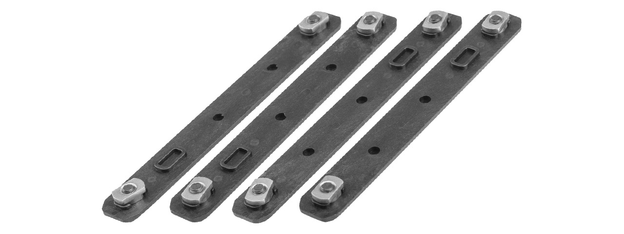 KWA Pack of 4 Enhanced Polymer 3-Slot M-LOK Rail Cover (Color: Black)