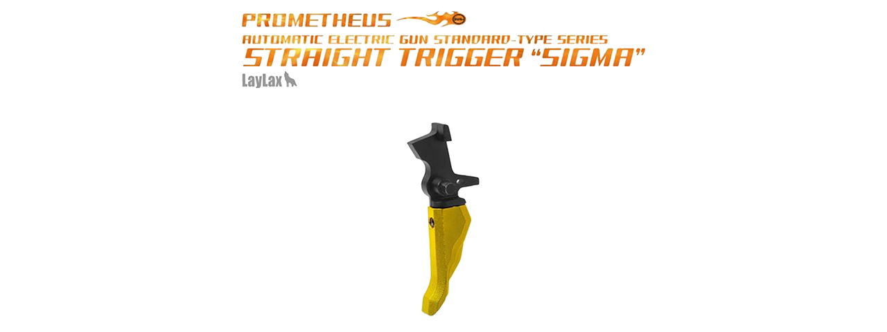 Laylax Straight "SIGMA" Trigger for Standard M4 AEGs (Gold) - Click Image to Close