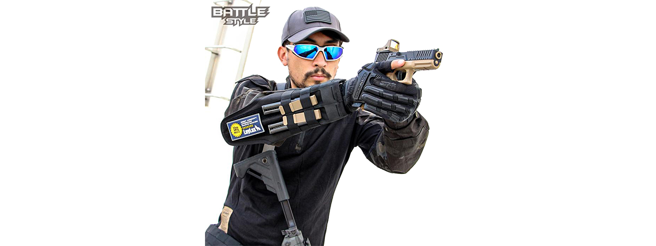 Laylax Battle Style Gauntlet (Black) - Click Image to Close